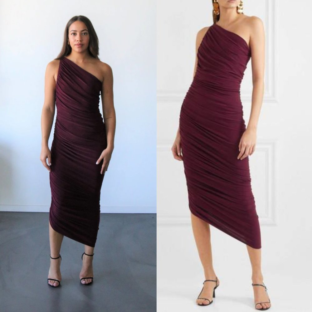 Norma Kamali Diana Gown in Plum Size Small